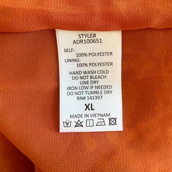 ASTR The Label Ditsy Floral Ruffle Mini Dress In Rust Orange White Size XL New - Picture 15 of 15